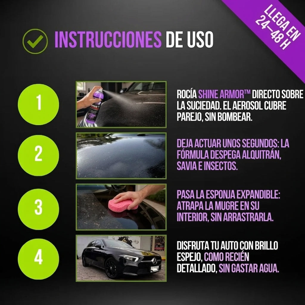 Shine Armor — Brillo Espejo Sin Agua