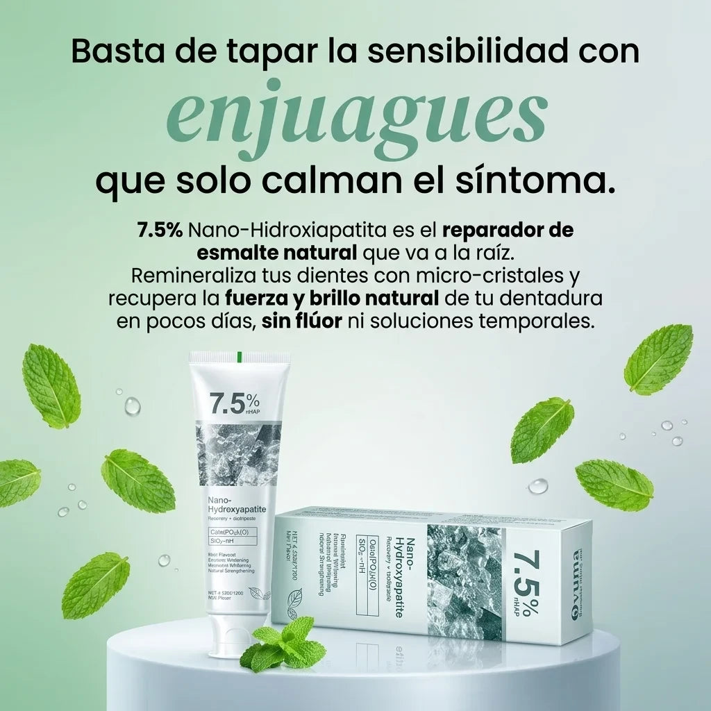 Pasta Dental Nano-Hidroxiapatita 7.5% · Sensibilidad y Esmalte