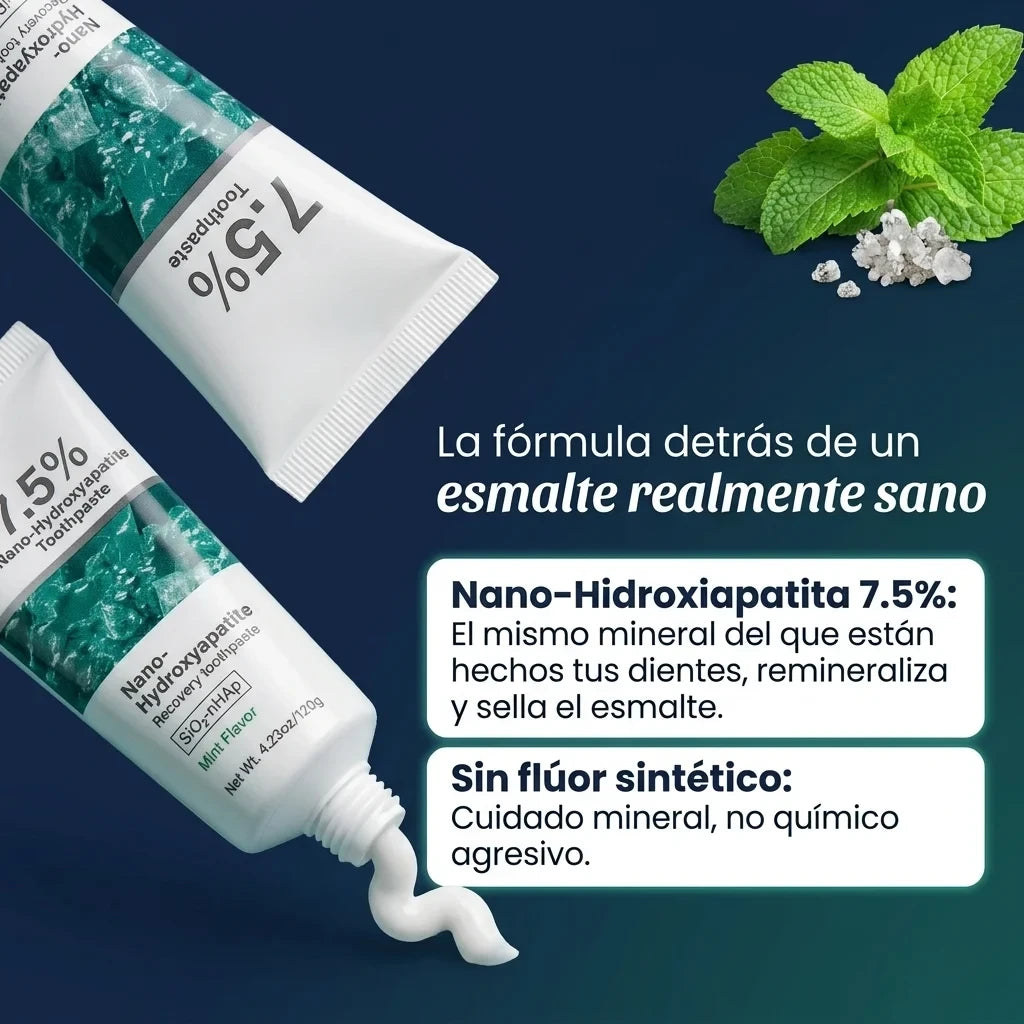 Pasta Dental Nano-Hidroxiapatita 7.5% · Sensibilidad y Esmalte
