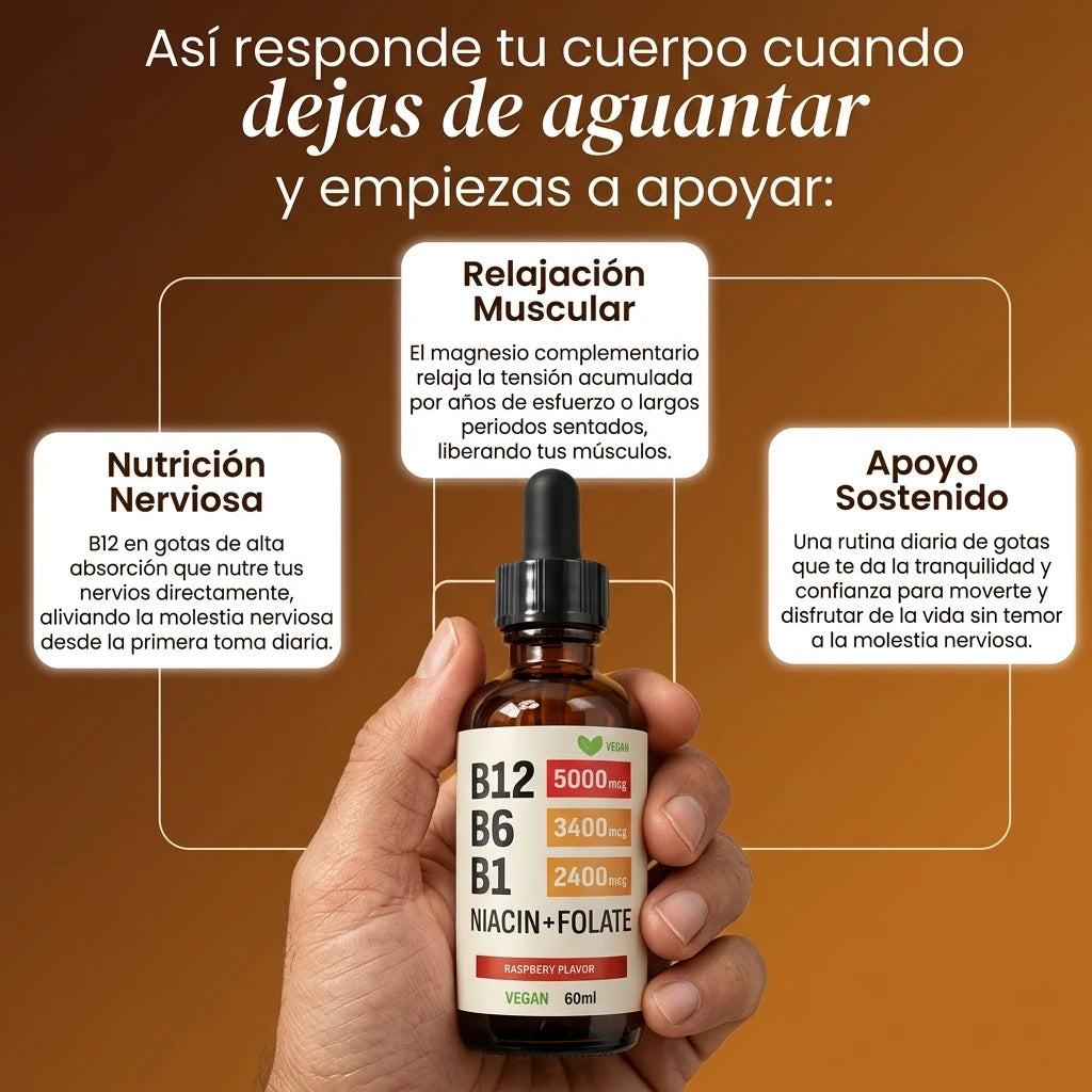 Complejo B12 Líquido · B12 + B6 + B1 Sublingual