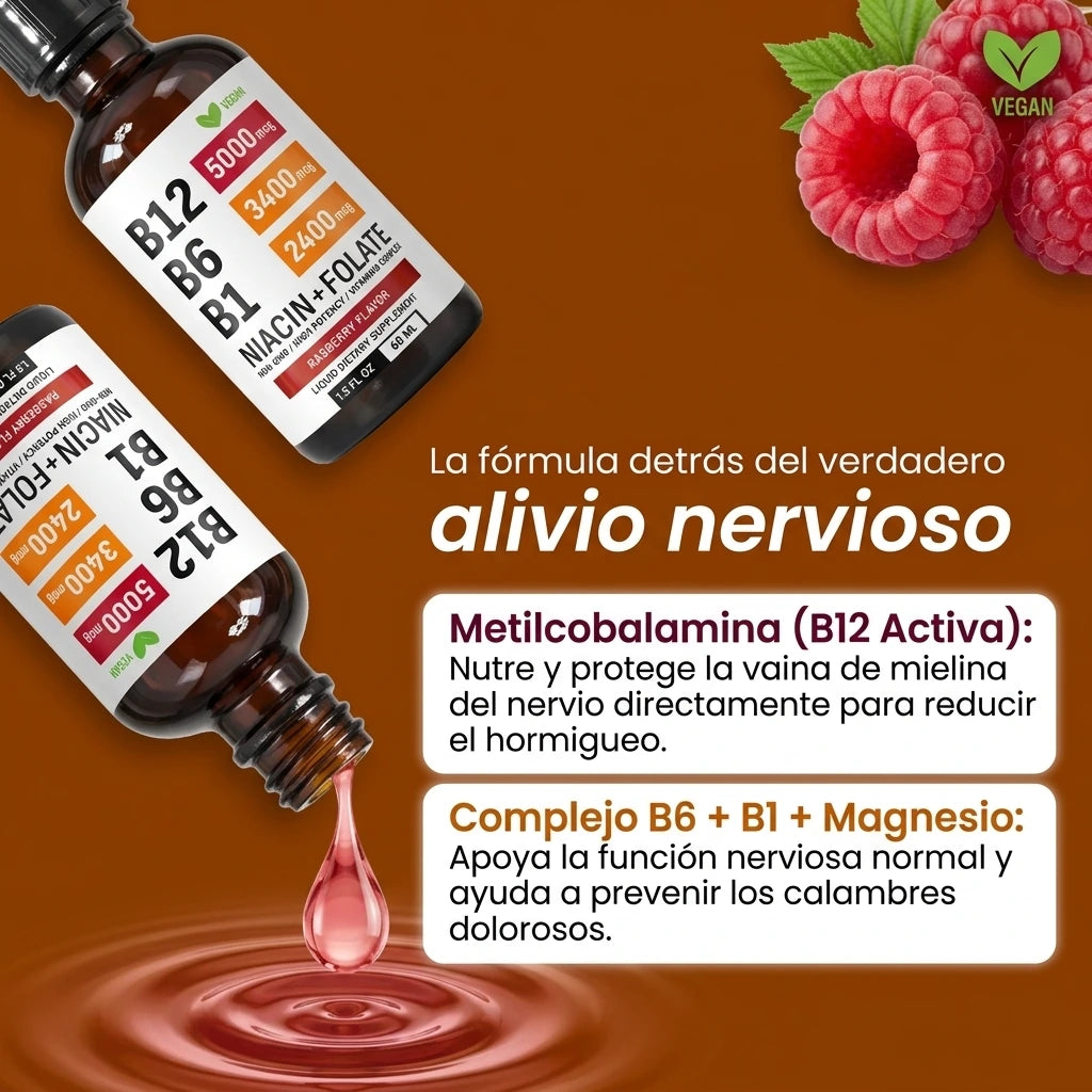 Complejo B12 Líquido · B12 + B6 + B1 Sublingual